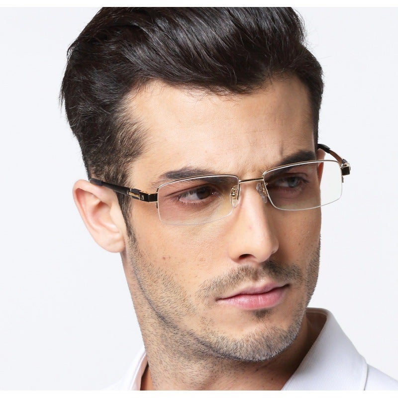 Pure Titanium Myopia Glasses Frame Fashion Glasses Frame Box Personality Half Frame Presbyopia Glasses Frame Danyang Glasses - Image 4