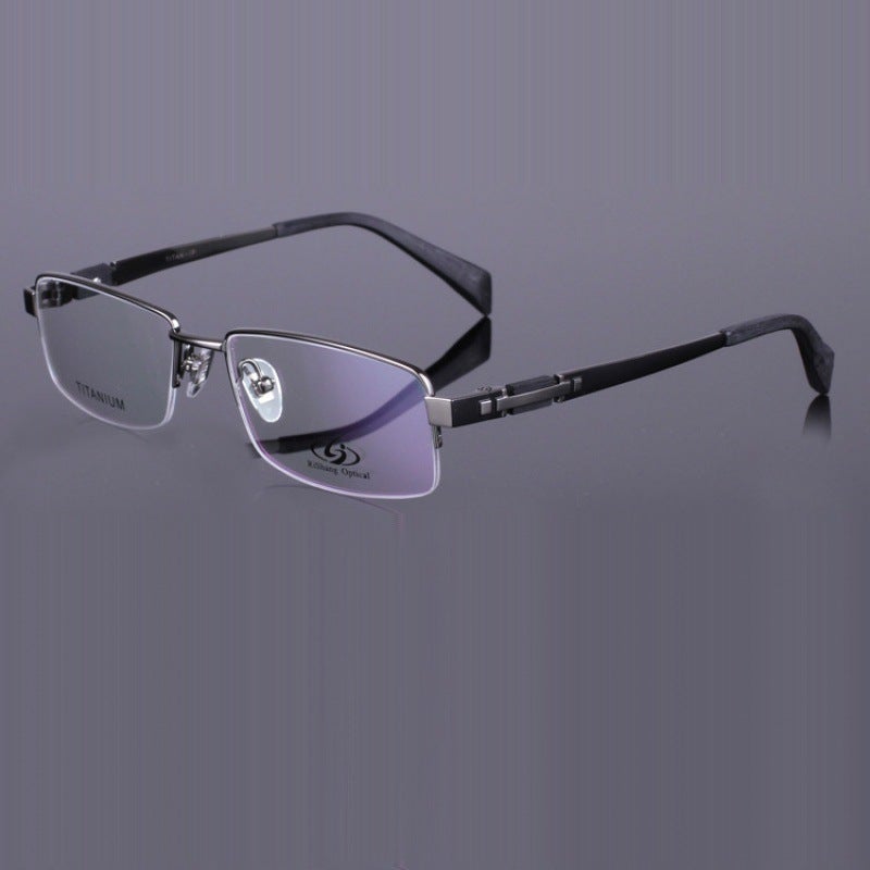 Pure Titanium Myopia Glasses Frame Fashion Glasses Frame Box Personality Half Frame Presbyopia Glasses Frame Danyang Glasses - Image 1