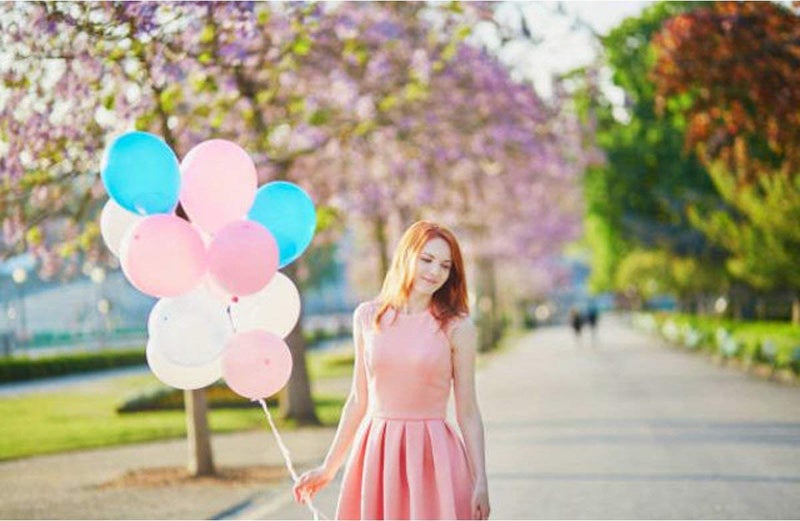 AMFIN® (Pack of 25) 10 inch Metallic Balloons Blue, White and Pink for Birthday Decoration, Decoration for Weddings, Engagement, Baby Shower, Anniversary Party, Theme - Blue, White & Pink - Image 5