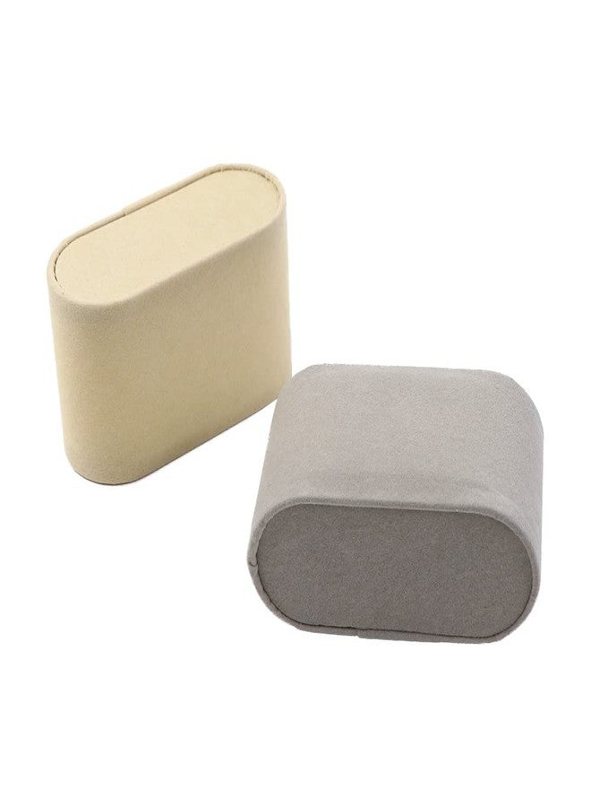 Pokinge 6 Pcs Velvet Bracelet Pillow, Solid Color Watch Display Pillow Holder Pad, Soft Wristwatch Cushion Bangle Packaging Stand Jewelry Organizer(Grey) - Image 3