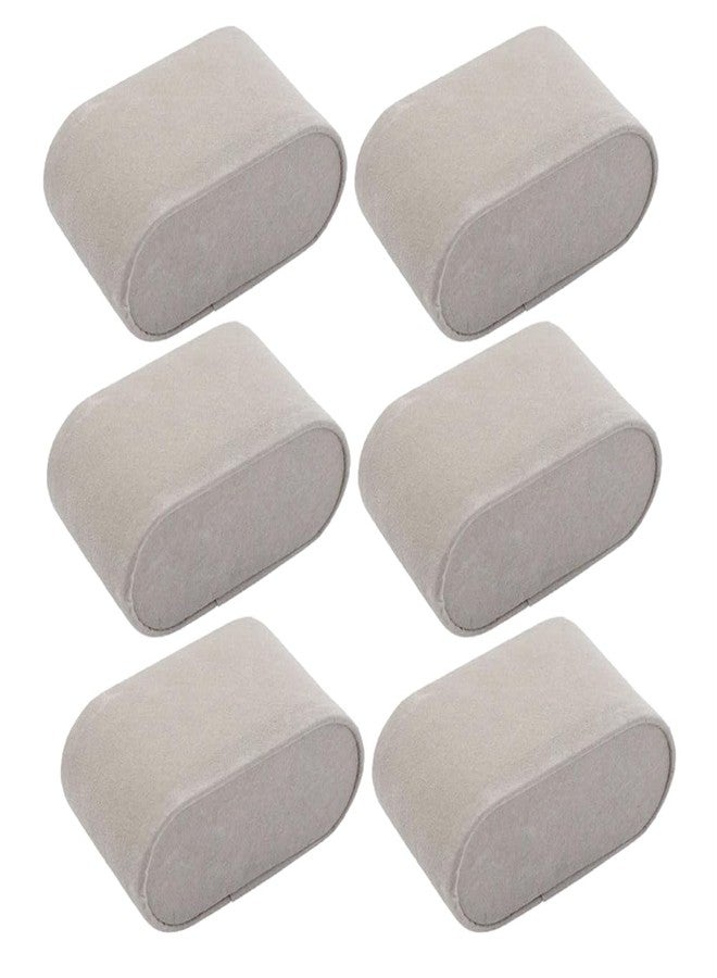 Pokinge 6 Pcs Velvet Bracelet Pillow, Solid Color Watch Display Pillow Holder Pad, Soft Wristwatch Cushion Bangle Packaging Stand Jewelry Organizer(Grey) - Image 1