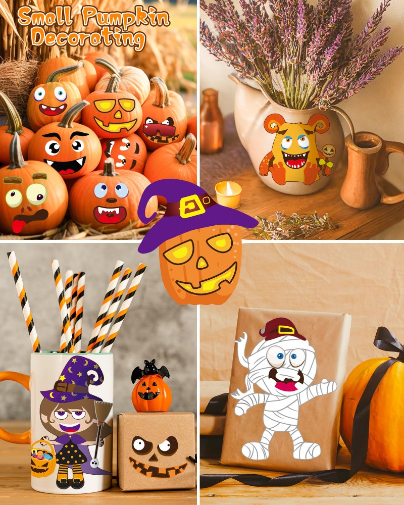 Greingways 42 Sheets Halloween Party Favors Stickers for Kids, Halloween Crafts Make Your Own Halloween Stickers, Halloween Goodie Bag Fillers Toys Gifts Halloween Activities Games for Kids Party - Image 2