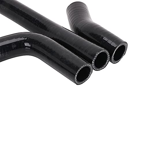 Wacece ATV Radiator Coolant Hoses Silicone for Raptor 700 700R YFM 700 700R 2006-2024 Black - Image 3