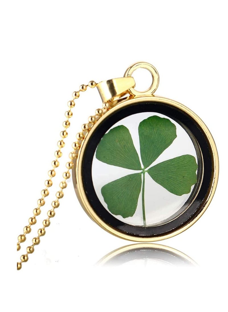 SYOSI 12 Pcs Dried Flowers Natural Dried Plants Dry Leaves Pressed Shamrock Four-Leaf Dried Leaves for DIY Resin Jewelry Making Art Craft Assorted Candle Decorations Pendant Necklace  - Image 2