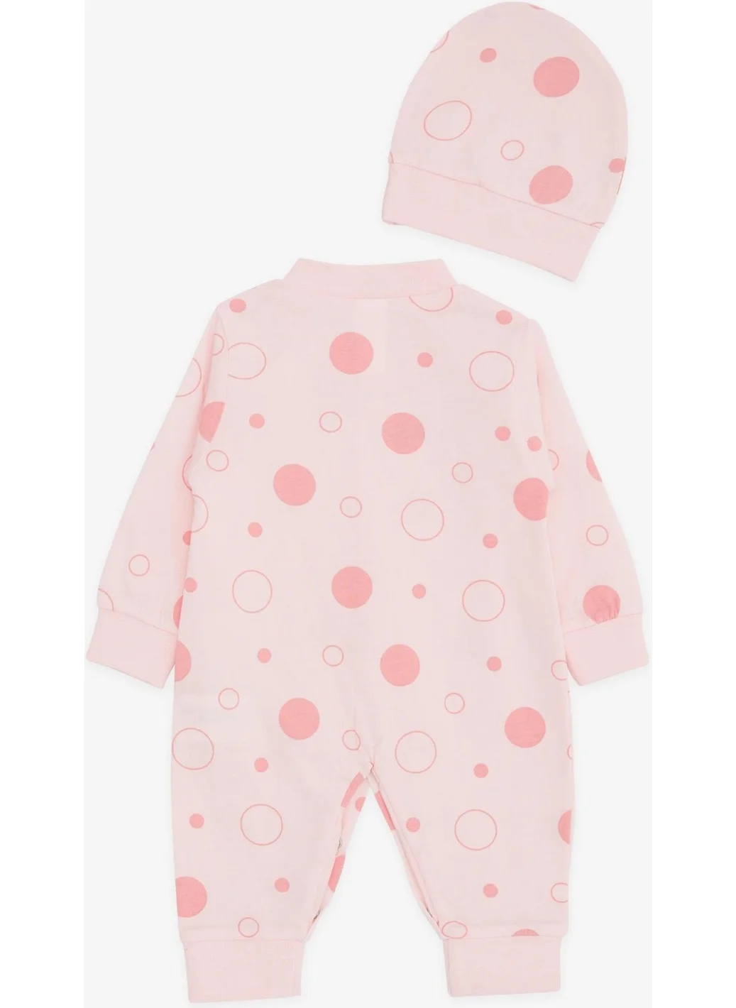 Breeze Baby Girl Jumpsuit, Point Patterned, 0-3 Months-6 Months, Powder