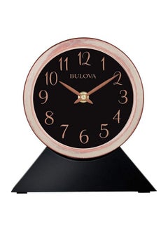 Bulova B5404 Port Jeff Clock Aged Copper Finish Black Base  - Image 2