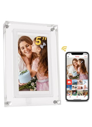 Frameo 5 inch WiFi Digital Picture Frame, Smart Digital Photo Frame HD IPS Touchscreen, 32GB Memory, Auto-Rotate, Photo/Video Sharing Anywhere - pzsku/ZBD5EAB5DCE5EC72214CAZ/45/_/1734424341/b637f3fe-512d-44fc-a10a-bc7bae4af761