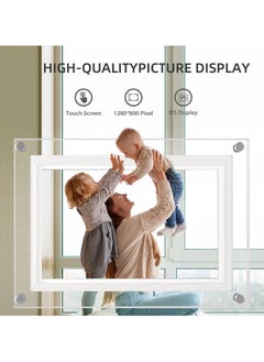 شو وو إطار صور رقمي واي فاي مقاس 5 بوصات من Frameo، إطار صور رقمي ذكي بشاشة لمس عالية الدقة IPS، ذاكرة 32 جيجابايت، تدوير تلقائي، مشاركة الصور/الفيديو في أي مكان  - Image 2