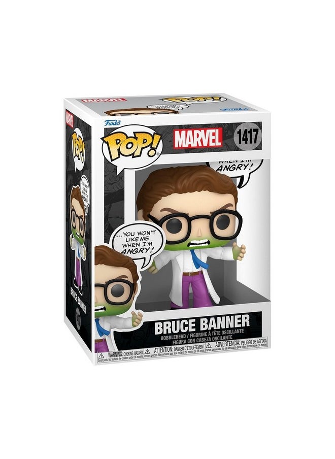 Funko Funko Pop Marvel: Bruce Banner - Hulk - (Don't Make Me Angry) - Marvel Comics - Collectable Vinyl Figure - Gift Idea - Official Merchandise - Toys for Kids & Adults - Superheroes Fans  - Image 1