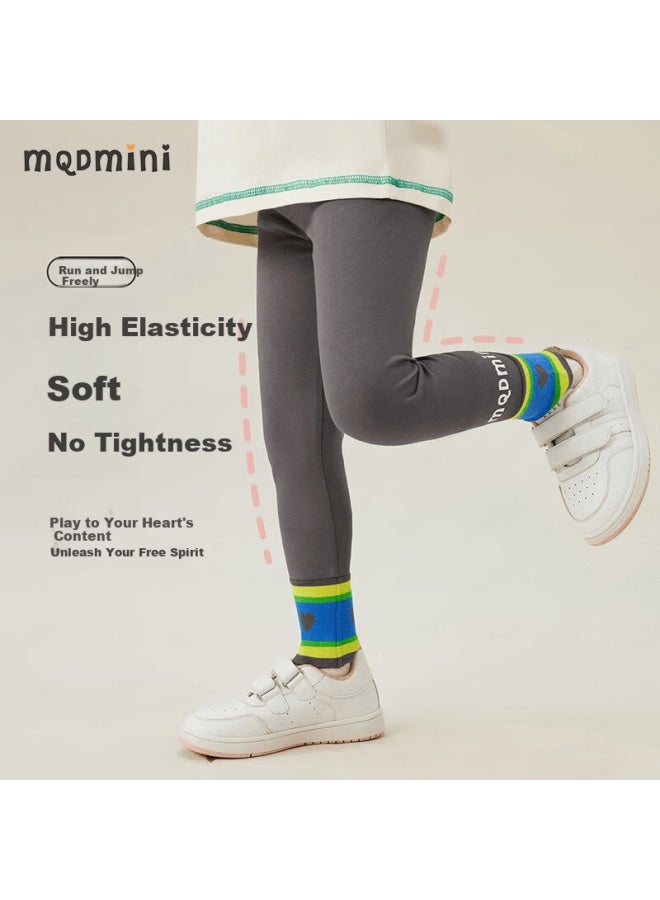 Mqdmini Girls' Toddler Leggings Early Spring Versatile Long Pants For Little Girls With Heart And Letter Print - Image 2