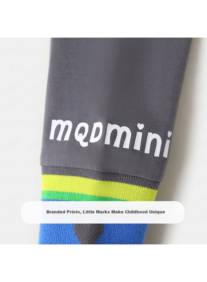 Mqdmini Girls' Toddler Leggings Early Spring Versatile Long Pants For Little Girls With Heart And Letter Print - Image 5