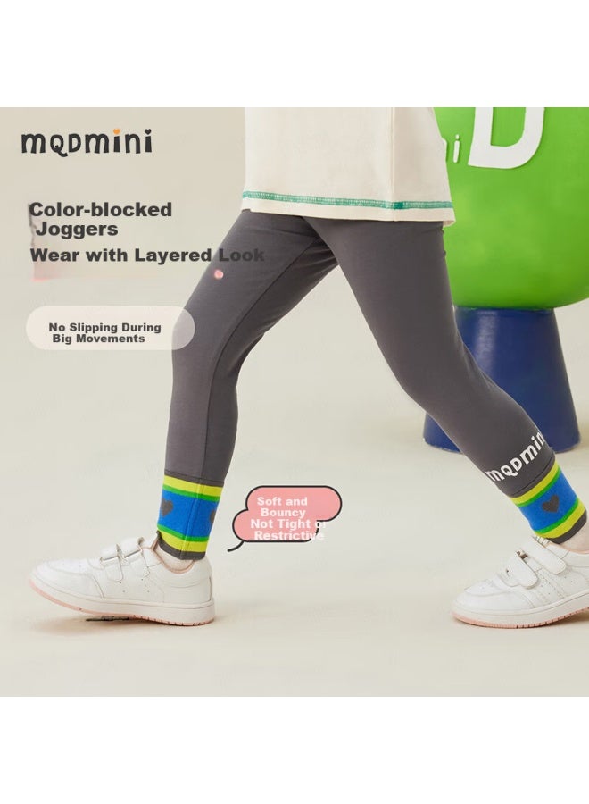 Mqdmini Girls' Toddler Leggings Early Spring Versatile Long Pants For Little Girls With Heart And Letter Print - Image 3