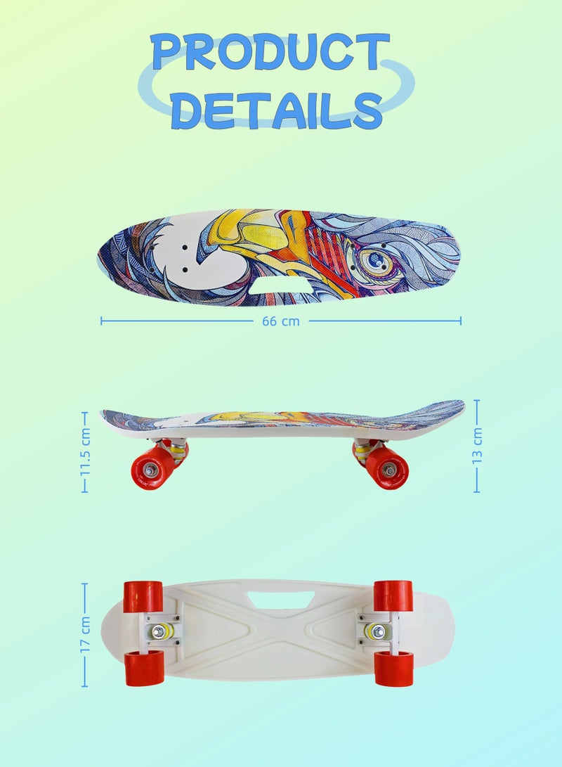 EASY FUTURE Penny Board Skateboard for Kids Ages 6-12 – Complete Cruiser Board Short Skateboard for Youth, Teens & Beginners Including Protective Gear Set - Image 2