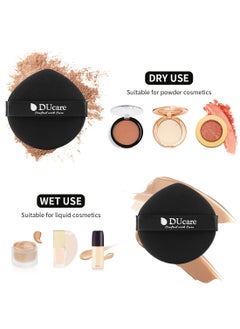 DUcare Makeup Sponges with Foundation Brush Makeup Puff Blending Foundation Sponge for Liquid BB Cream Mineral Powder Buffing Stippling  - Image 5