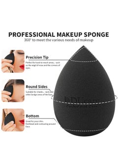 DUcare Makeup Sponges with Foundation Brush Makeup Puff Blending Foundation Sponge for Liquid BB Cream Mineral Powder Buffing Stippling  - Image 3