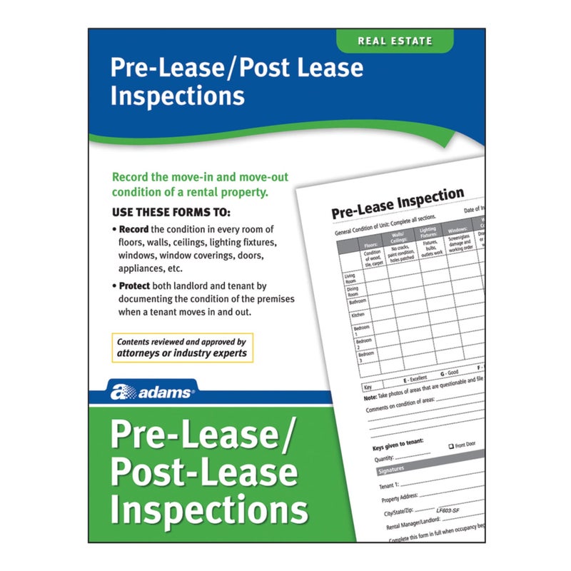 Adams Pre-Lease and Post-Lease Inspections, Forms and Instructions (LF603) - Image 3