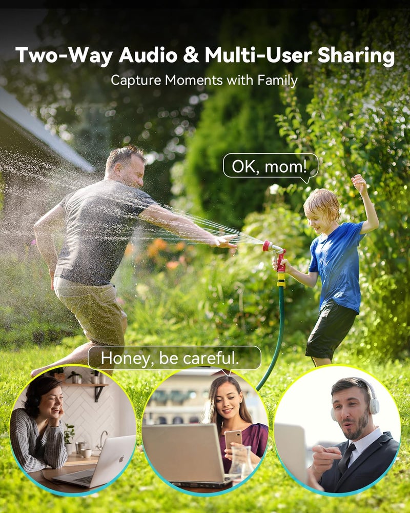 blurams 2K Outdoor Camera Wired, 5GHz/2.4GHz Wi-Fi Cameras for Home Security Outside with 360Â° PTZ, Color Night Vision, Motion Detection Tracking, Two-Way Audio, IP66 Weatherproof, Works with Alexa - Image 3