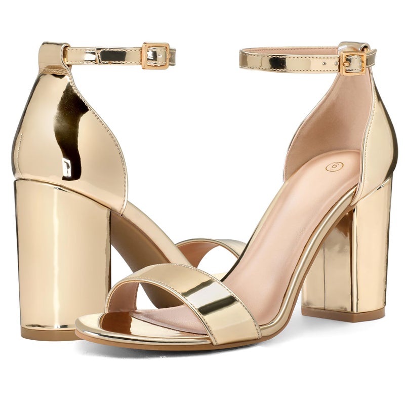 COASIS Women's Chunky Block Heels Open Toe Ankle Strap 3.5 Inch Heeled Sandals - Image 3