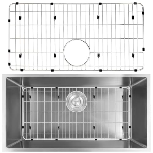 folosem Sink Protectors for Kitchen Sink 27 1/2 x 13 1/2，Sink Rack for Bottom of Sink，Stainless Steel Protective Grid，Sink Rack for Bottom of Sink,Kitchen Sink Grid,Sink Protector,Sink Bottom Grid - Image 1