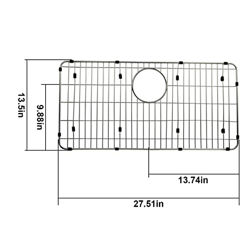 folosem Sink Protectors for Kitchen Sink 27 1/2 x 13 1/2，Sink Rack for Bottom of Sink，Stainless Steel Protective Grid，Sink Rack for Bottom of Sink,Kitchen Sink Grid,Sink Protector,Sink Bottom Grid - Image 4
