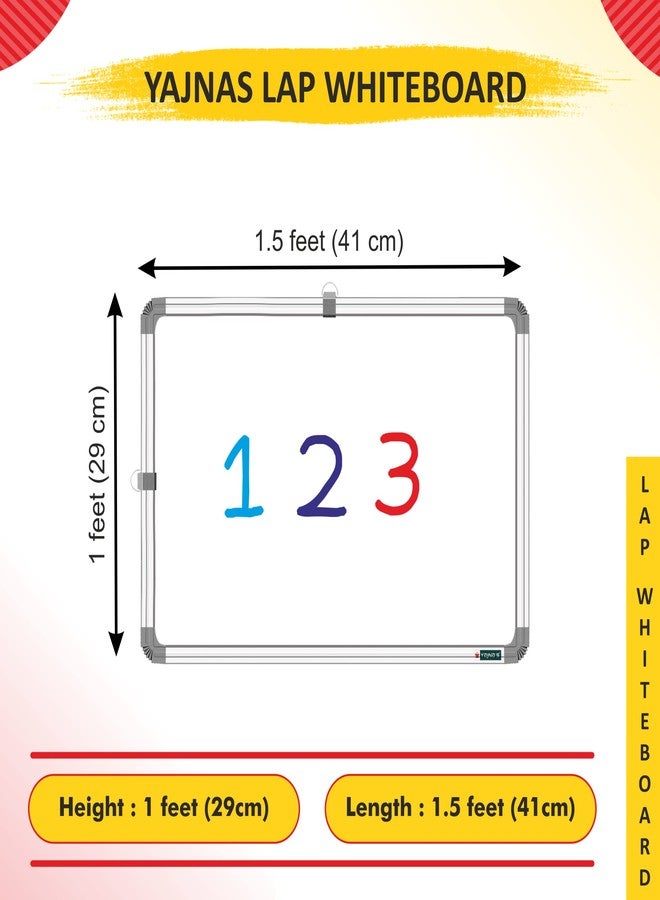 YAJNAS 41x30 CM (WxH) Non Magnetic Drywipe Whiteboard/Lapboard Small Slate - Image 3