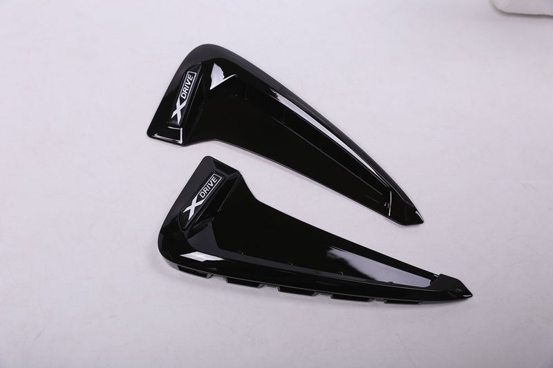 METYOUCAR ABS Xdrive Shark Gills Side Fender Vent Decoration Trim for BMW X5 F15 X5M F85 14-17(Black+White) - Image 3