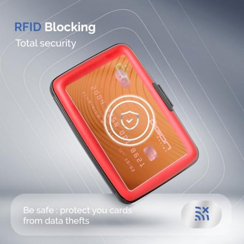 Aluminum Card Holder Wallet, RFID Protection. Model:STOCKHOLM ORIGINAL Iconic Aluminum wallet since 2004. Instant card access with one-hand opening. Holds up to 10 cards bills - Image 5