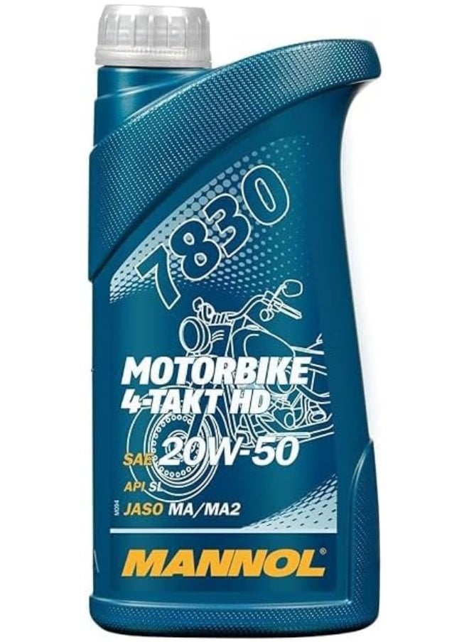 HTE Mannol Germany 7830 4Stroke Atv/Motor Bike/Quad Bike, 3Pieces X 1Ltr Hd 20W50  - Image 1