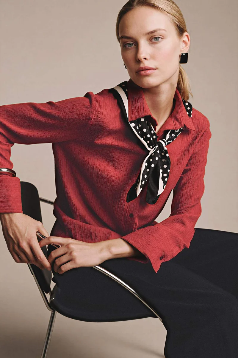 DeFacto Regular Fit Waffle Textured Long Sleeve Shirt