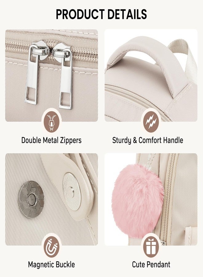 WINDARS Work Backpack for Travel Leisure for Women Men Trip, Beige, 15.6 inch, Modern, Minimalist - Image 4