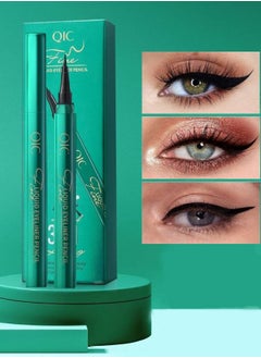 QIC 36H Fine Liquid Eyeliner Pencil 36 Hour Lasting Waterproof Eyeliner Pen for Makeup Long Lasting Fine Liquid Black Eyeliner Pencil | Durable, Sweat-Proof and Not Blooming pencil  - Image 1