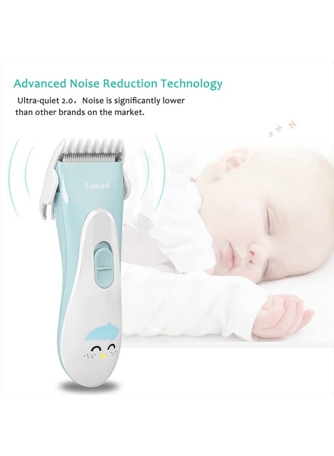 Eanceil Baby Hair Clippers, Ceramic Blade Electric Kids Hair Trimmer, Ultra-Quiet Cordless Rechargeable Waterproof Haircut Kit for Kids & Adult - Image 5