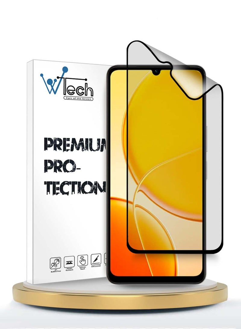 Wtech vivo Y04 4G / vivo Y29s 5G 2025 Premium Nano Ceramic Full Glue Full Cover Matte Flexible Screen Protector (MSCNMN) - Clear/Black - Image 1