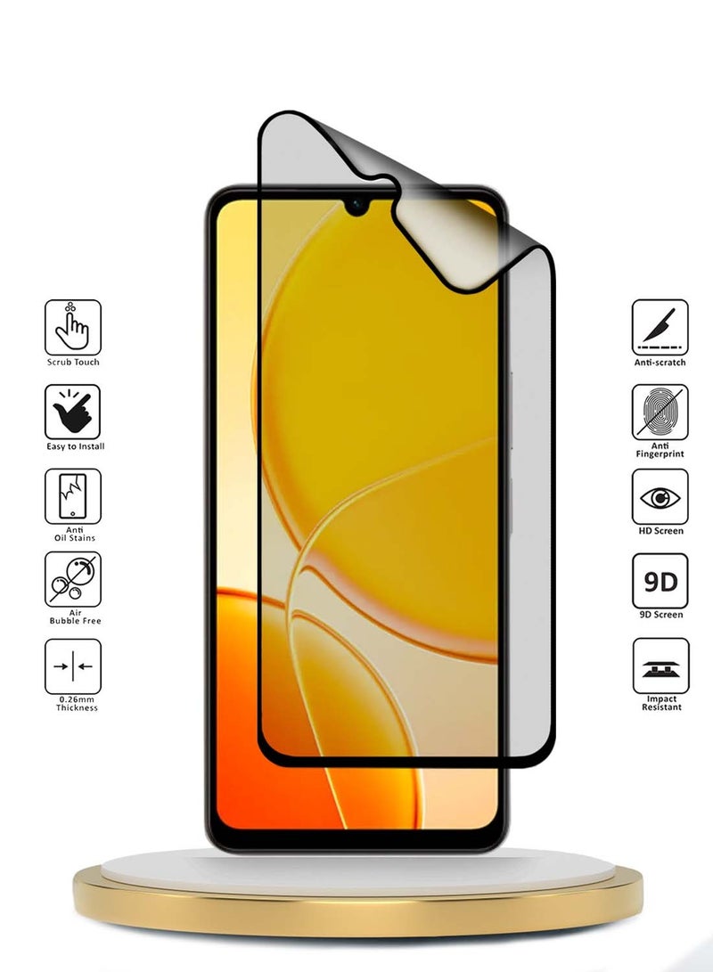 Wtech vivo Y04 4G / vivo Y29s 5G 2025 Premium Nano Ceramic Full Glue Full Cover Matte Flexible Screen Protector (MSCNMN) - Clear/Black - Image 2