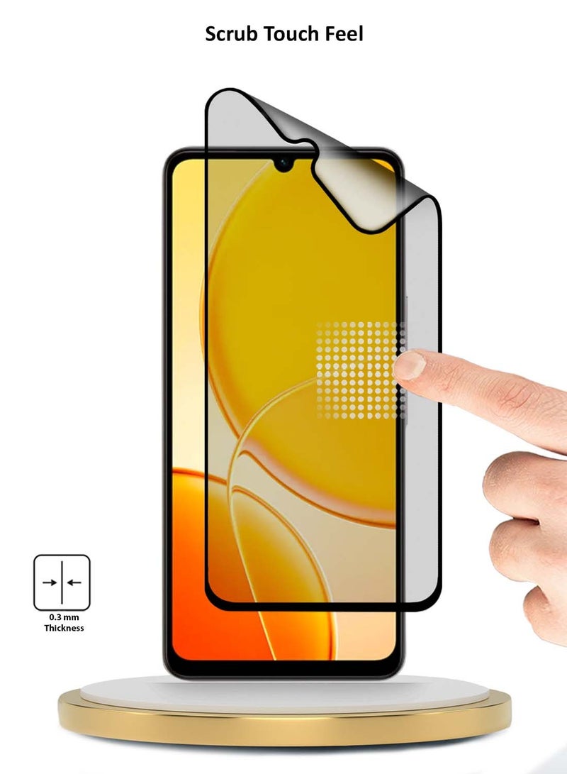 Wtech vivo Y04 4G / vivo Y29s 5G 2025 Premium Nano Ceramic Full Glue Full Cover Matte Flexible Screen Protector (MSCNMN) - Clear/Black - Image 3