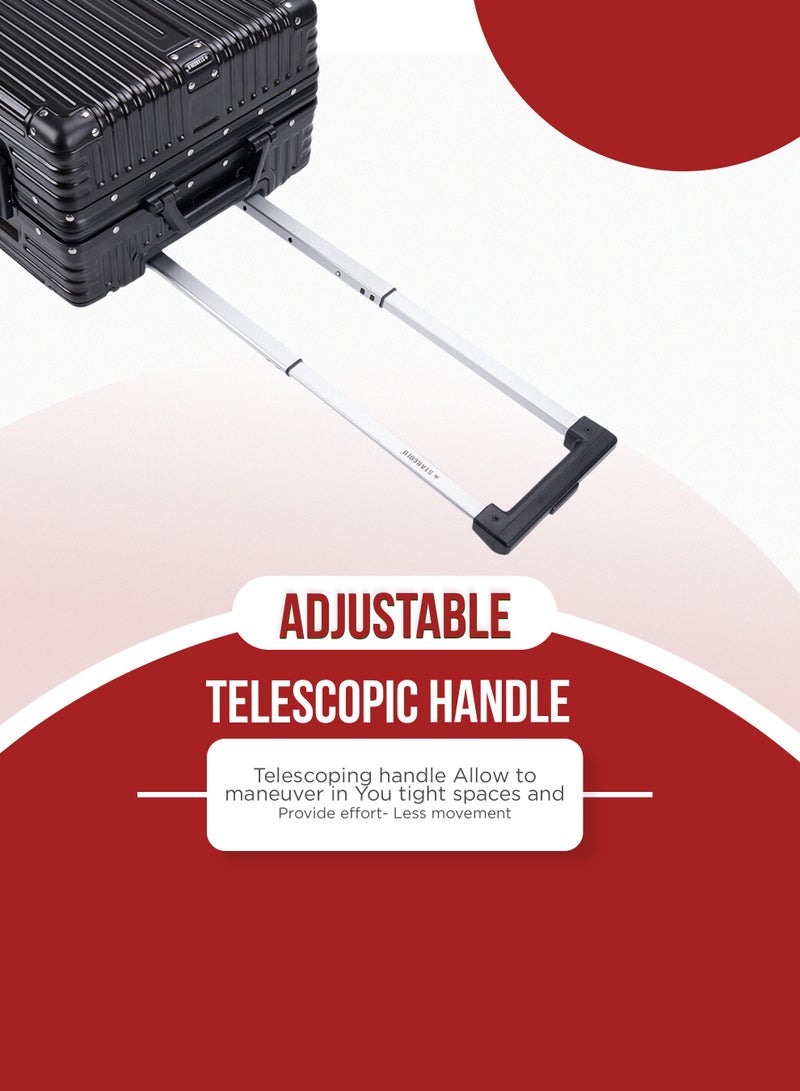 ستارجولد حقيبة الأمتعة TPC حقيبة جانبية صلبة عجلات قابلة للدوران 360 درجة وحقيبة سفر بنظام قابل للقفل - Image 2