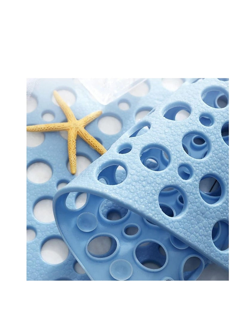 Non-Slip Bath Mat, Soft TPE Shower Mat with Suction Cups and Drain Holes, Bathroom Anti-Slip Mat for Shower, Bathtub (120 * 80cm, Grey) - Image 4