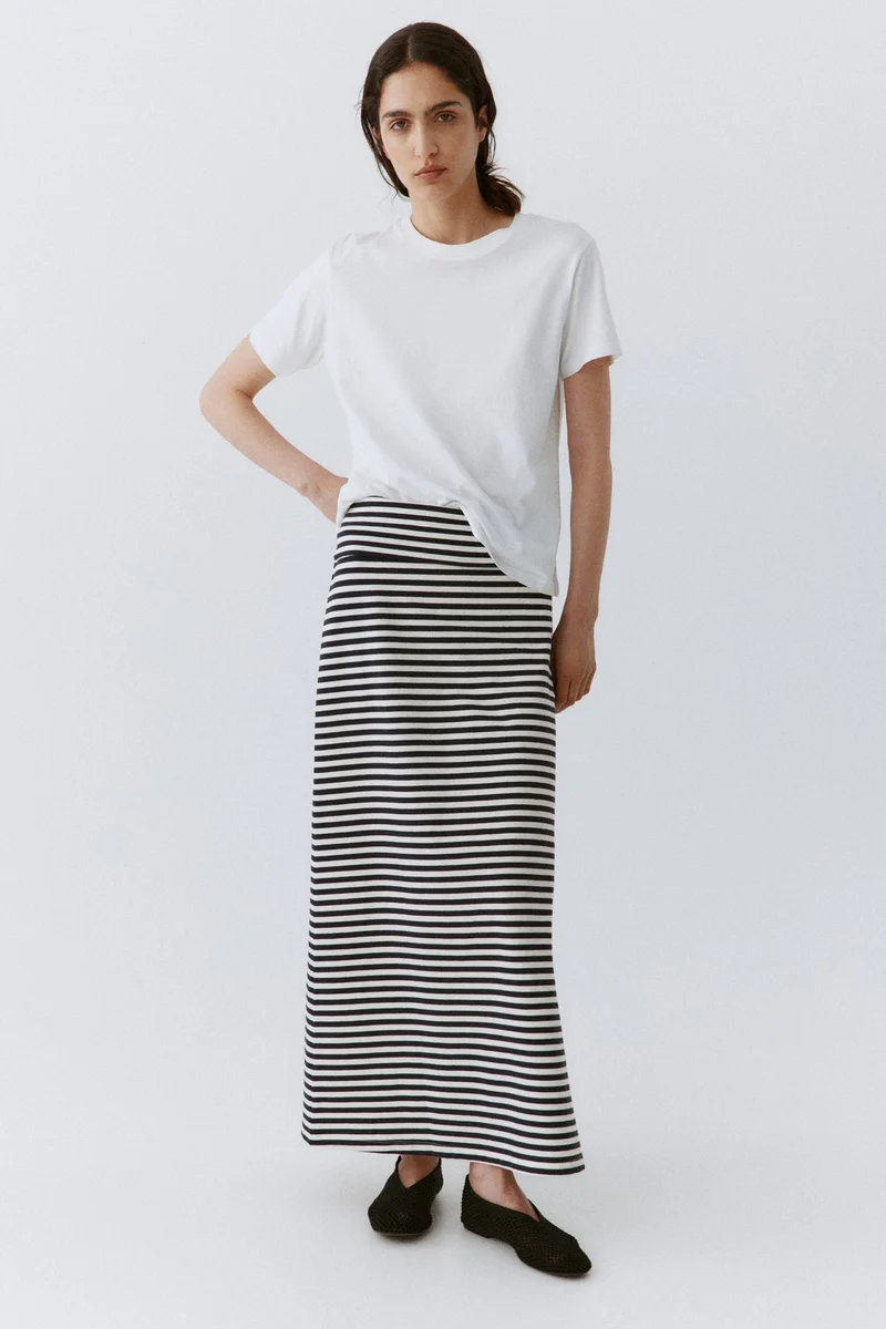 H&M Foldover-waist cotton skirt