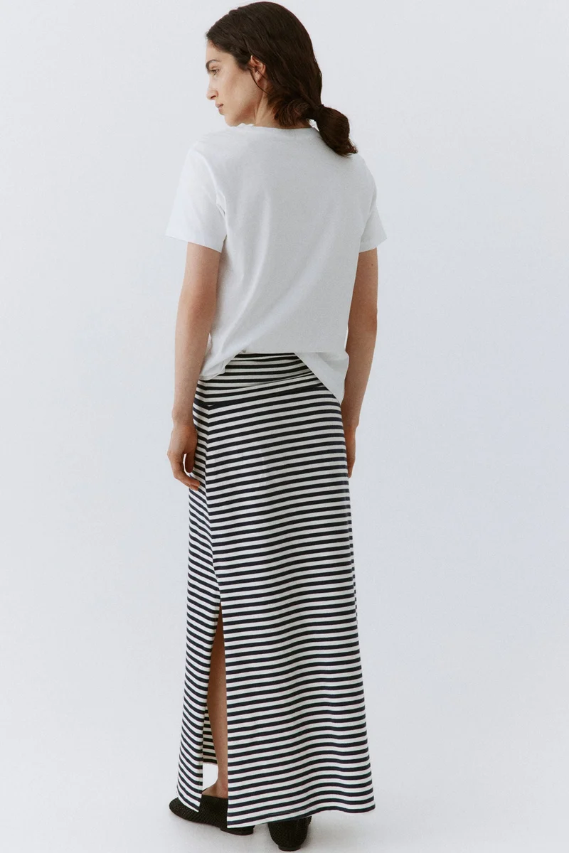 H&M Foldover-waist cotton skirt