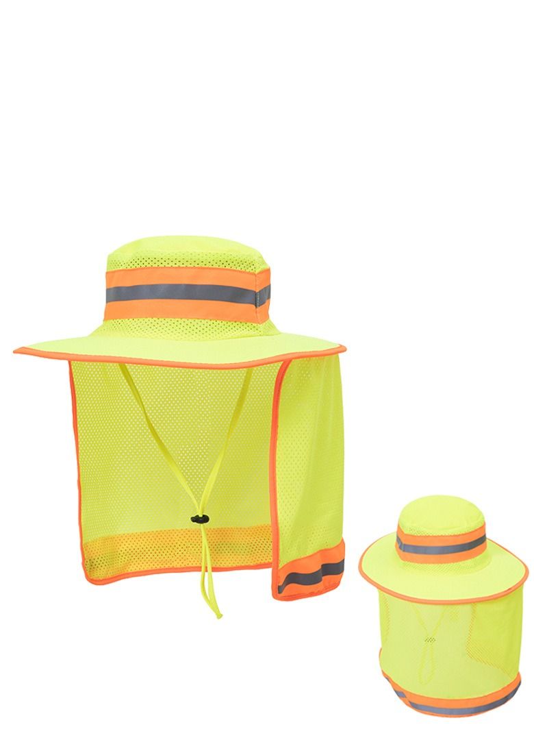 Loquat Sunshade Fluorescent Sanitation Hat UV Protection Breathable Sun Hat