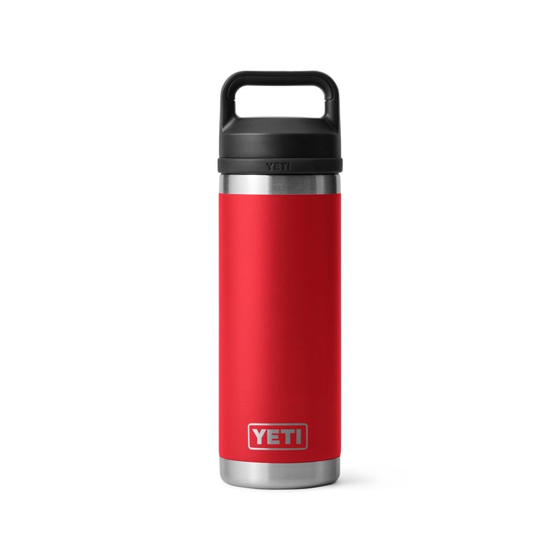 YETI Rambler 18 oz Bottle, Leakproof, Vacuum Insulated, Stainless Steel with Chug Cap, Rescue Red - Image 1
