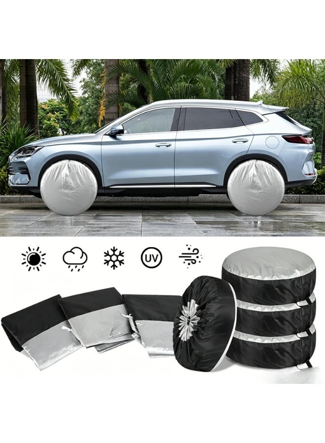 Car Spare Tire Covers,Auto Wheel Protection Cover Tires Storage Bag Spare Wheel Cover Waterproof Dust-proof Spare Tire Cover Protection Bag Wheel Tyre Storage Carry Bag for Diameter 80CM/31in - Image 5
