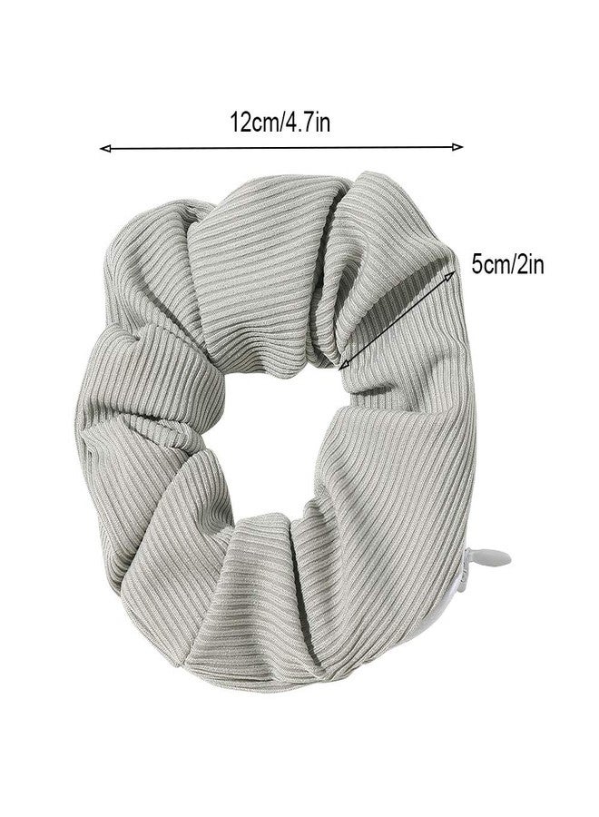 Ivyu Pocket Scrunchies Hair Ties with Hidden Zipper Stash Scrunchy Ponytail Holder - Image 5