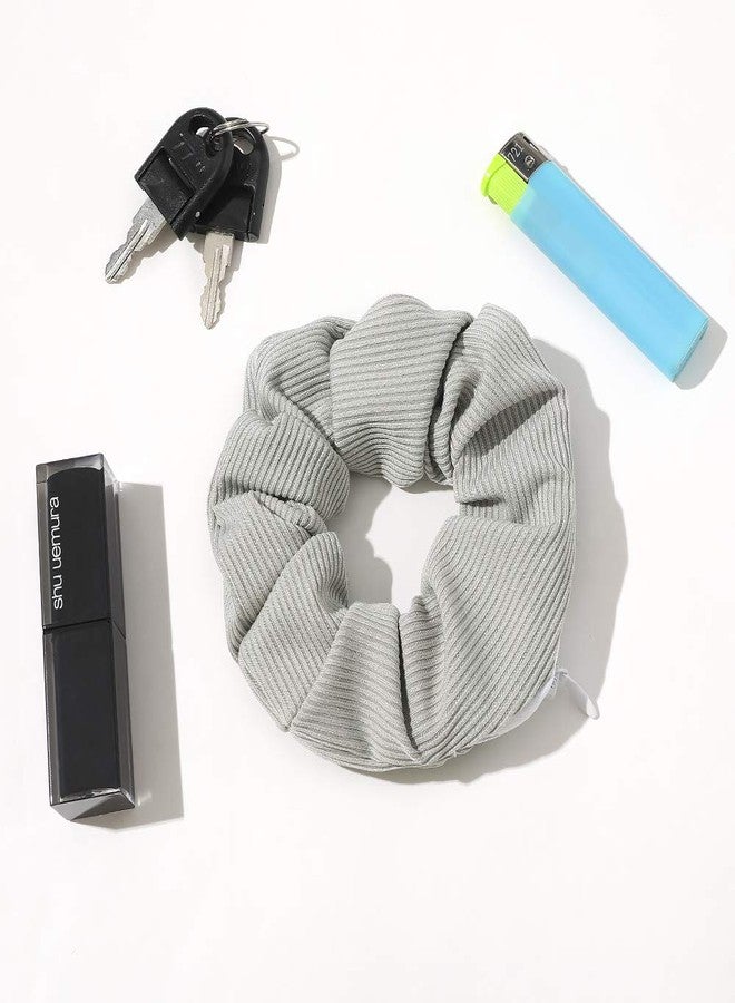 Ivyu Pocket Scrunchies Hair Ties with Hidden Zipper Stash Scrunchy Ponytail Holder - Image 3