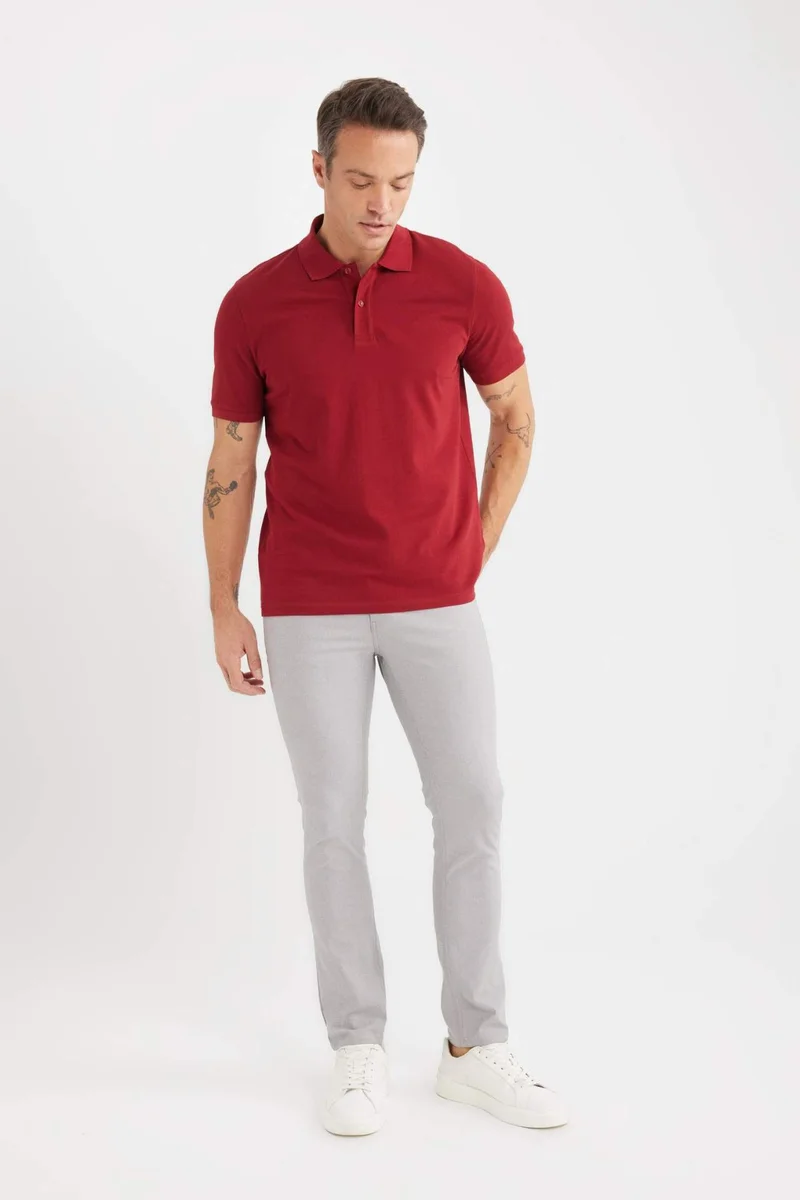 Defacto  Slim Fit Pocketed Skinny Leg Summer Chino Pants for Men | Best Price UAE