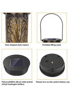 Perfii Night Light Lantern, Hanging Solar Powered Outdoor Lights, Waterproof, Ideal for Balcony, Patio, Garden Decoration, Camping Light  - Image 4