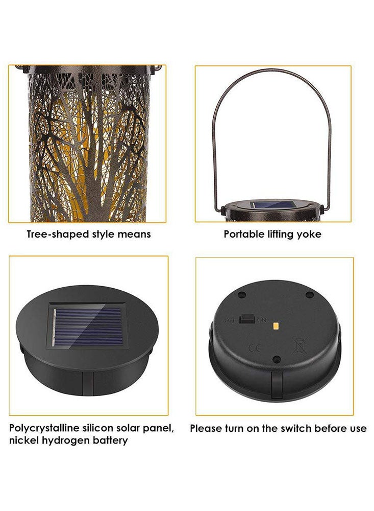 بيرفيي فانوس إضاءة ليلية، مصابيح خارجية معلقة تعمل بالطاقة الشمسية، مقاومة للماء، مثالية للشرفة، الفناء، تزيين الحديقة، إضاءة التخييم - Image 4