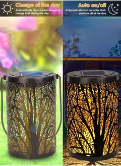 Perfii Night Light Lantern, Hanging Solar Powered Outdoor Lights, Waterproof, Ideal for Balcony, Patio, Garden Decoration, Camping Light  - Image 2