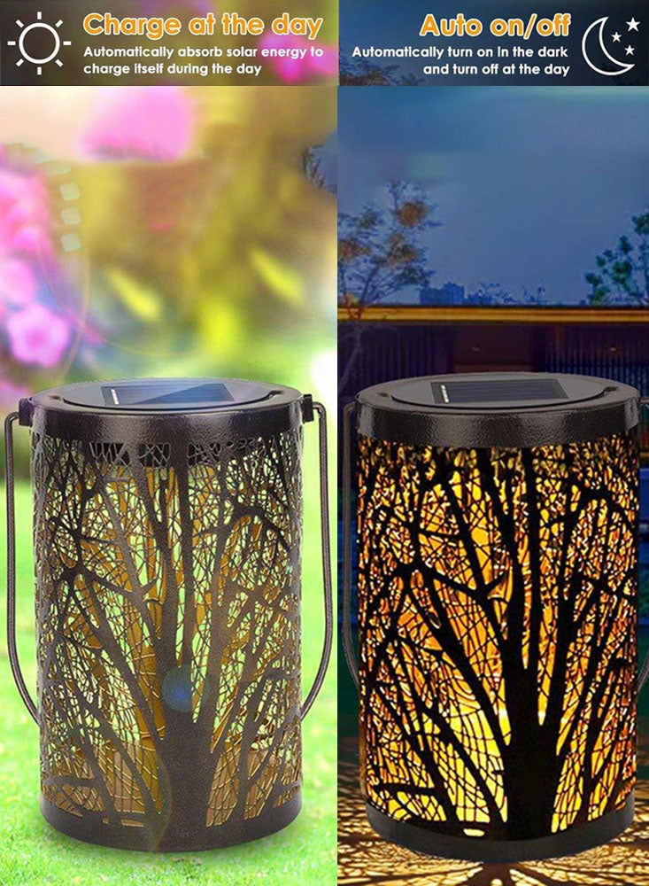 بيرفيي فانوس إضاءة ليلية، مصابيح خارجية معلقة تعمل بالطاقة الشمسية، مقاومة للماء، مثالية للشرفة، الفناء، تزيين الحديقة، إضاءة التخييم - Image 2