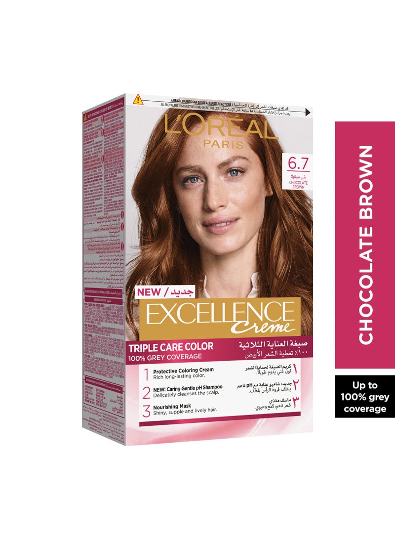 Excellence Creme Color 6.7 Chocolate Brown 1 pkt